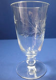 Rosenthal port /sherry glass Rose moss Hand engraved / cut signed - O'Rourke crystal awards & gifts abp cut glass