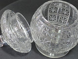 Hand Cut glass jar with lid - O'Rourke crystal awards & gifts abp cut glass