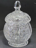 Hand Cut glass jar with lid - O'Rourke crystal awards & gifts abp cut glass