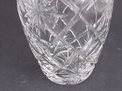 Hand Cut glass  decanter  cross cut star - O'Rourke crystal awards & gifts abp cut glass