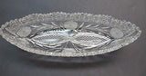 American Brilliant Period hand Cut Glass canoe dish abp antique - O'Rourke crystal awards & gifts abp cut glass