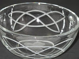 Hand cut glass bowl, Celtic  shamrock  gift Can be customized - O'Rourke crystal awards & gifts abp cut glass