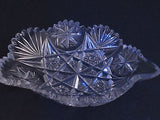 American Brilliant Period Cut Glass odd shape dish  ABP antique - O'Rourke crystal awards & gifts abp cut glass