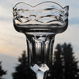 CUT GLASS pair  candle sticks - O'Rourke crystal awards & gifts abp cut glass