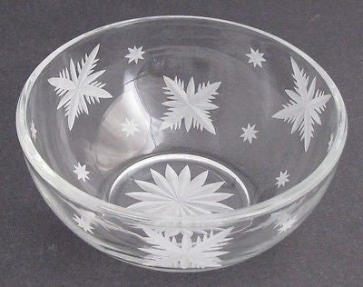 Hand cut glass bowl, frosted snowflake Can be customized - O'Rourke crystal awards & gifts abp cut glass