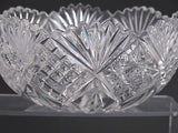 American Brilliant Period hand Cut Glass mouth blown wheel polished 8" bowl ABP - O'Rourke crystal awards & gifts abp cut glass