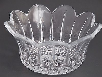 lead crystal bowl, can customize, Made in USA , glass 8.5" - O'Rourke crystal awards & gifts abp cut glass