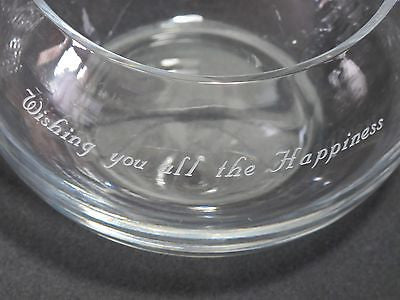 Wishing you'll the Happiness ,lead crystal bowl  Mouth blown, gift - O'Rourke crystal awards & gifts abp cut glass