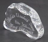 Charlotte Elizabeth Diana British Royal baby paperweight 24% lead crystal - O'Rourke crystal awards & gifts abp cut glass