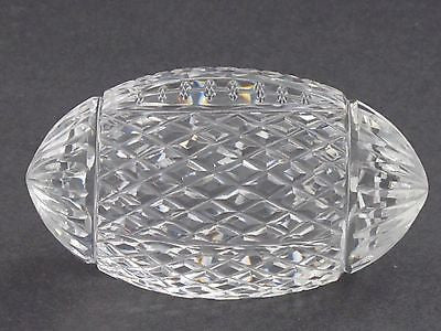 Hand cut glass football,  Can be customized Made in USA , Can't be deflated - O'Rourke crystal awards & gifts abp cut glass