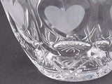 lead crystal bowl, Hearts, Made in USA ,glass - O'Rourke crystal awards & gifts abp cut glass