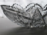 American Brilliant Period Cut Glass oblong bowl, Antique - O'Rourke crystal awards & gifts abp cut glass
