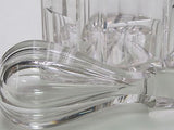 Hand Cut glass  decanter fluting and miter cut antique - O'Rourke crystal awards & gifts abp cut glass