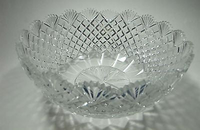 Hand Cut Glass and mouth blown bowl  pattern old hand polished - O'Rourke crystal awards & gifts abp cut glass