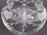 Hand cut lead crystal bowl,  Can be customized ,glass, hearts - O'Rourke crystal awards & gifts abp cut glass