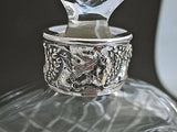 Hand Cut glass silver ring neck decanter oval stopper Portugal - O'Rourke crystal awards & gifts abp cut glass