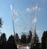 Rosenthal port /sherry glass Rose moss Hand engraved / cut signed - O'Rourke crystal awards & gifts abp cut glass