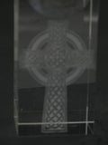 Celtic cross pattern paperweight, globe, Great gift ireland - O'Rourke crystal awards & gifts abp cut glass