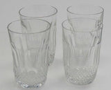 Vintage Cut Glass tumblers crosscut and facet 4 piece set - O'Rourke crystal awards & gifts abp cut glass