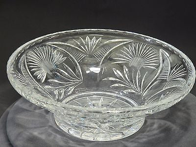 Hand cut glass bowl 12