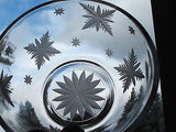 Hand cut glass bowl, frosted snowflake Can be customized - O'Rourke crystal awards & gifts abp cut glass