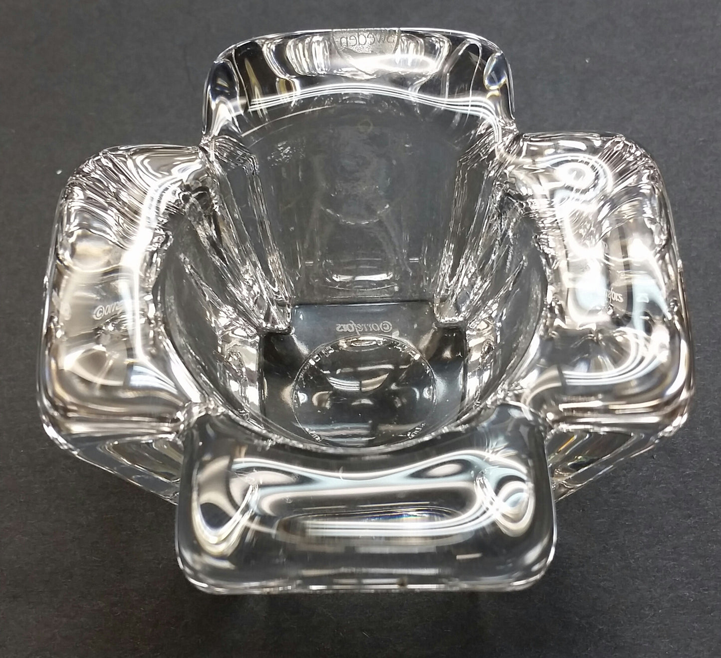 Signed orrefors votive  candle holder, CRYSTAL - O'Rourke crystal awards & gifts abp cut glass