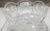 ABP cut glass oval bowl American