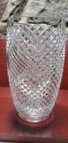 Hand Cut 24% lead crystal vase with space for etching 5 lb Award