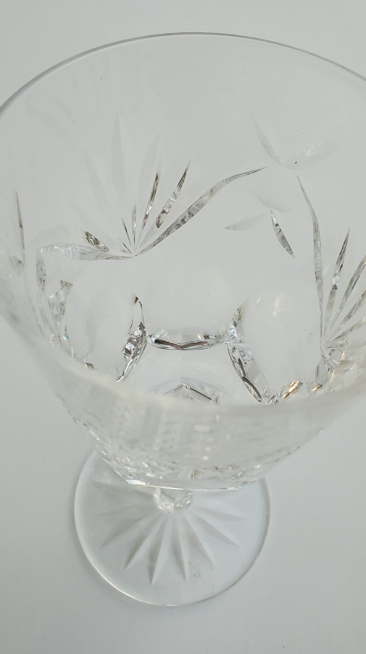 Signed Waterford CUT GLASS Ashling goblet crystal Ireland