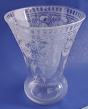 Glass Vase acid Etched 5214