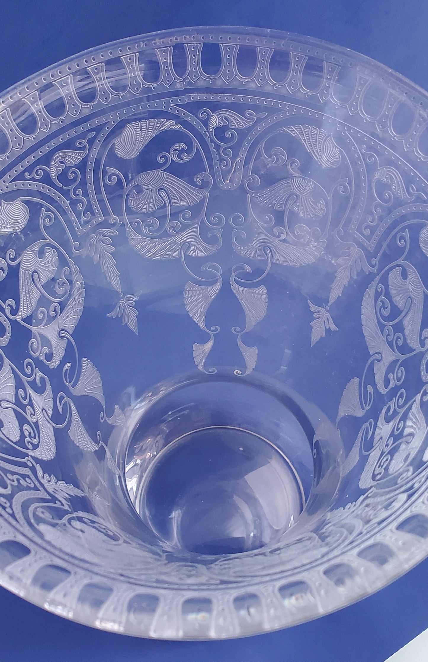 Glass Vase acid Etched 5214