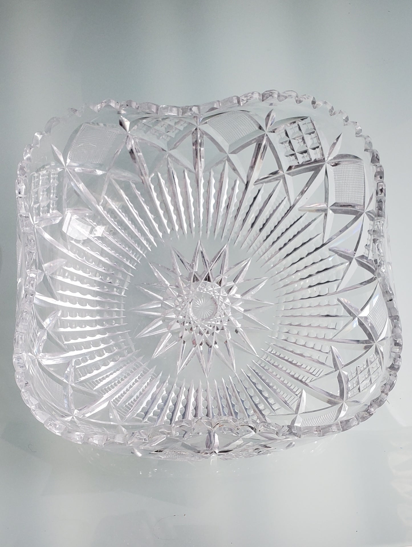 Libbey American Period Cut Glass square bowl Antique