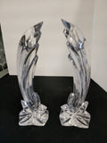 Candle sticks Pair Crystal Signed lenox