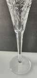 Signed Waterford CUT GLASS health Toasting Flutes pair crystal