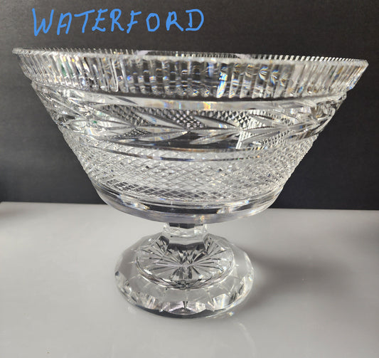 Signed Waterford CRYSTAL pedestal bowl