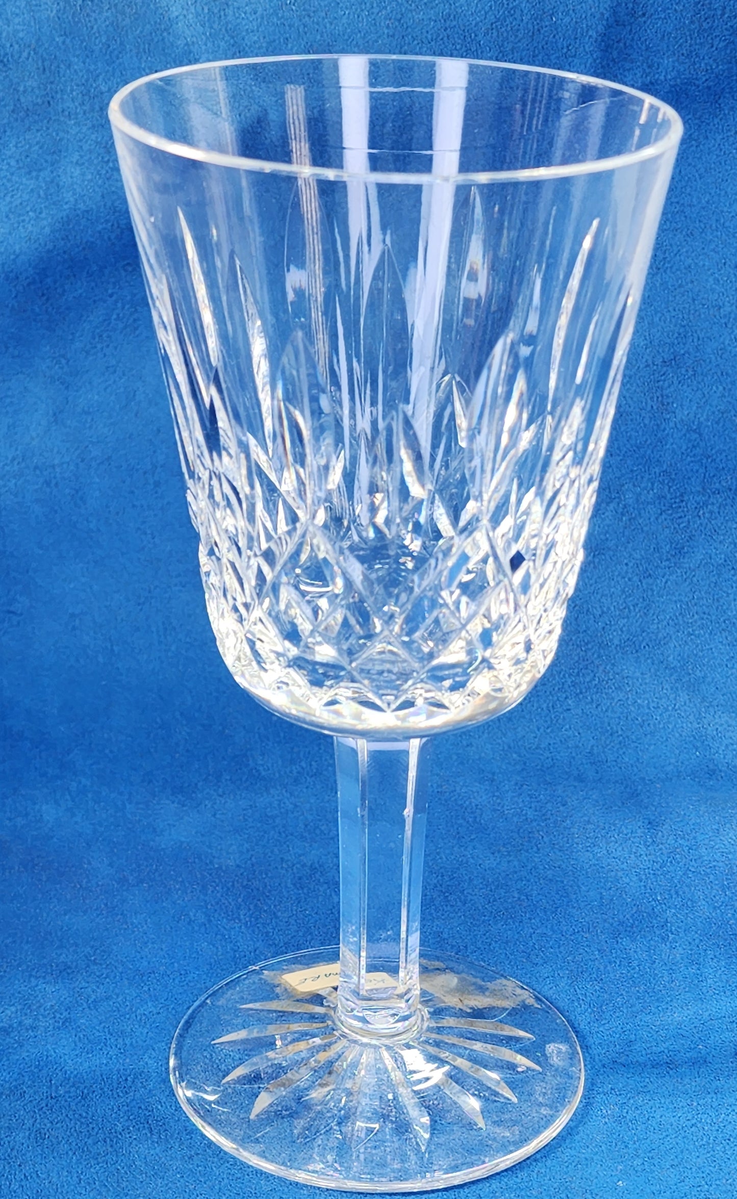 Signed Waterford CUT GLASS Lismore  goblet  crystal Ireland