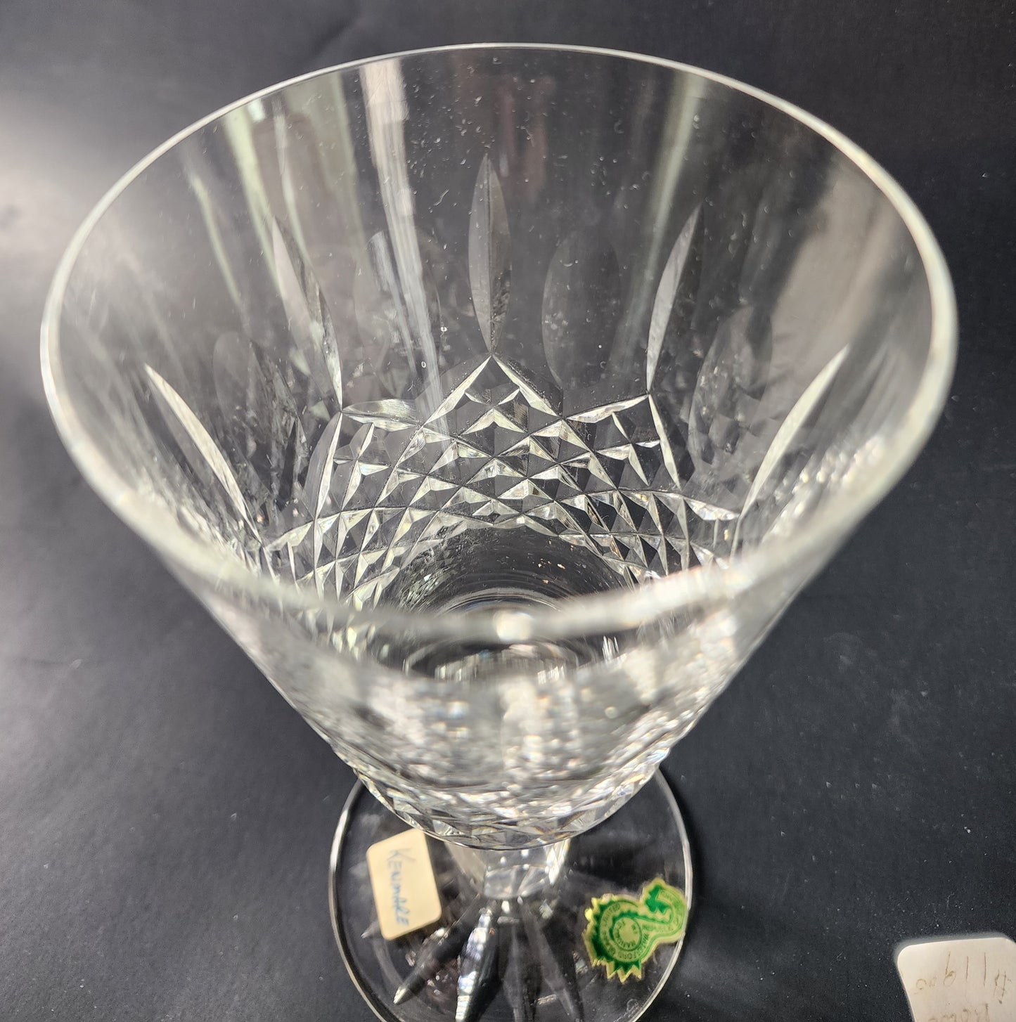 Signed Waterford CUT GLASS  Kenmare goblet crystal Ireland