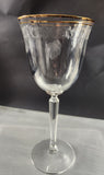 LENOX shell gold goblet glass, Crystal  Made in USA Mt Pleasant PA