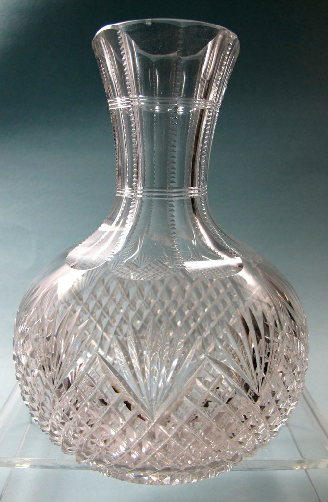 American Brilliant Cut Glass Water Carafe 