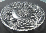 Plate American Brilliant Period Cut Glass  blown blank Antique - O'Rourke crystal awards & gifts abp cut glass