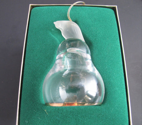 Lenox Crystal Partridge  miniature bell ornament Hand blown Made in USA - O'Rourke crystal awards & gifts abp cut glass