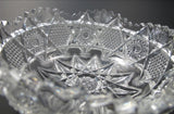 American Brilliant Period Cut Glass bowl  ABP  Antique  feathered - O'Rourke crystal awards & gifts abp cut glass