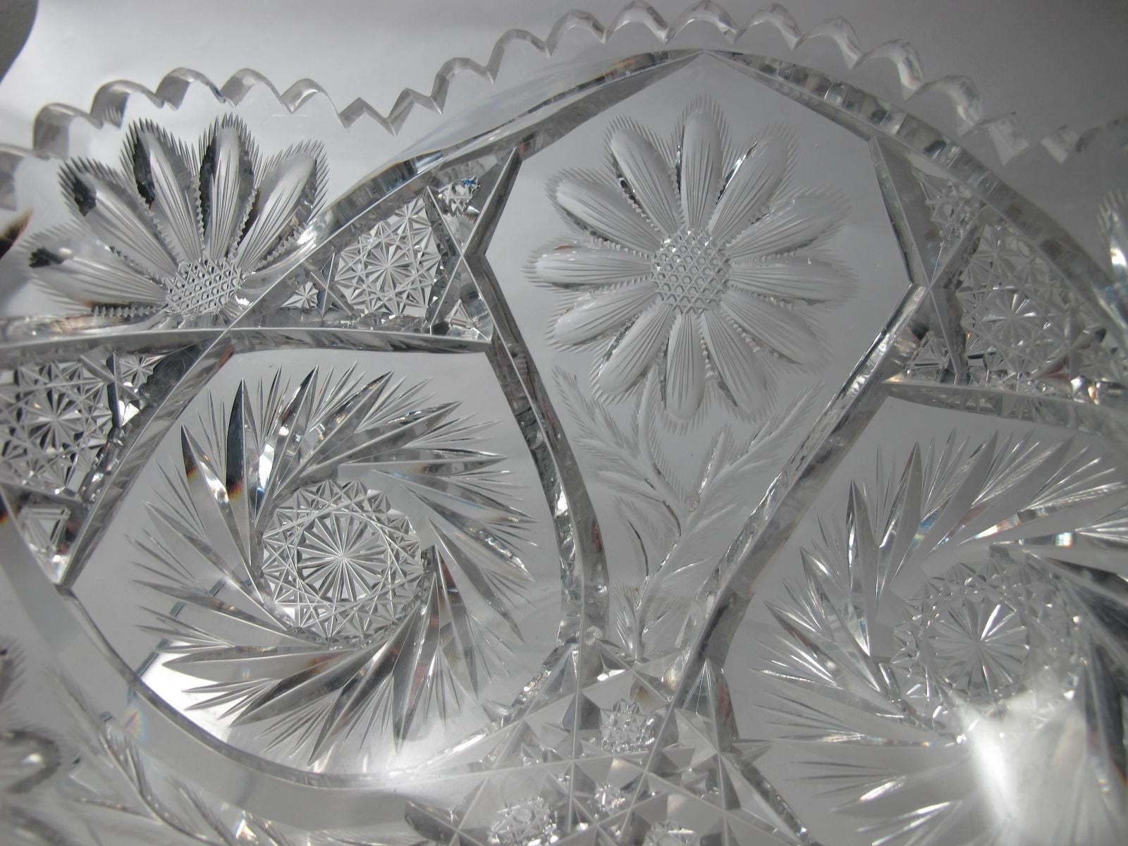 American Brilliant Period hand Cut Glass bowl ABP antique Anderson? - O'Rourke crystal awards & gifts abp cut glass