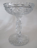 Large Hand Cut Glass compote crystal 8.5 lbs - O'Rourke crystal awards & gifts abp cut glass