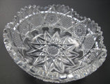 American Brilliant Period Cut Glass bowl  ABP  Antique  feathered - O'Rourke crystal awards & gifts abp cut glass