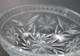 American Brilliant Period Cut Glass bowl  ABP  Antique Floral WHEEL CUT - O'Rourke crystal awards & gifts abp cut glass