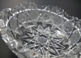 American Brilliant Period Cut Glass bowl  ABP  Antique  feathered - O'Rourke crystal awards & gifts abp cut glass