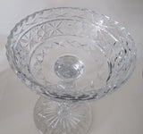 Large Hand Cut Glass compote crystal 8.5 lbs - O'Rourke crystal awards & gifts abp cut glass