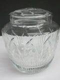 Signed Lenox Cut glass Saratoga cany jar Made in USA Mt Pleasant PA mouth blown - O'Rourke crystal awards & gifts abp cut glass