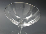 4 Tiffin Rivirea platinum Hand cut glass desserts never used, in shipping box - O'Rourke crystal awards & gifts abp cut glass